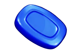 Blauw ovaal snoepje symbool Sweet Bonanza