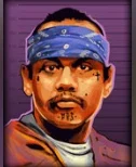 Gedetineerde met bandana symbool San Quentin xWays
