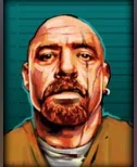 Gedetineerde met baard symbool San Quentin xWays