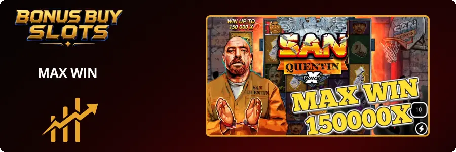 Max win van 150.000x in San Quentin xWays met gedetineerde in handboeien